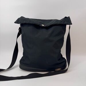 MICHAEL KORS Handbag Black Nylon Shoulder Bag Weatherpoof Rubber Sole Bottom